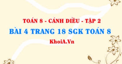 Bài 4 trang 18 Toán 8 Cánh Diều Tập 2